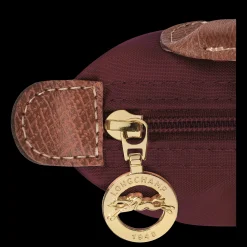 New Longchamp Trousse Cosmétiques Avec Poignée Le Pliage Original Bordeaux