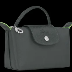 New Longchamp Trousse Cosmétiques Avec Poignée Le Pliage Green Graphite