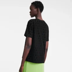 Best Longchamp T-shirt Ample Signature Noir