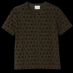 Online Longchamp T-shirt Ample Signature Kaki