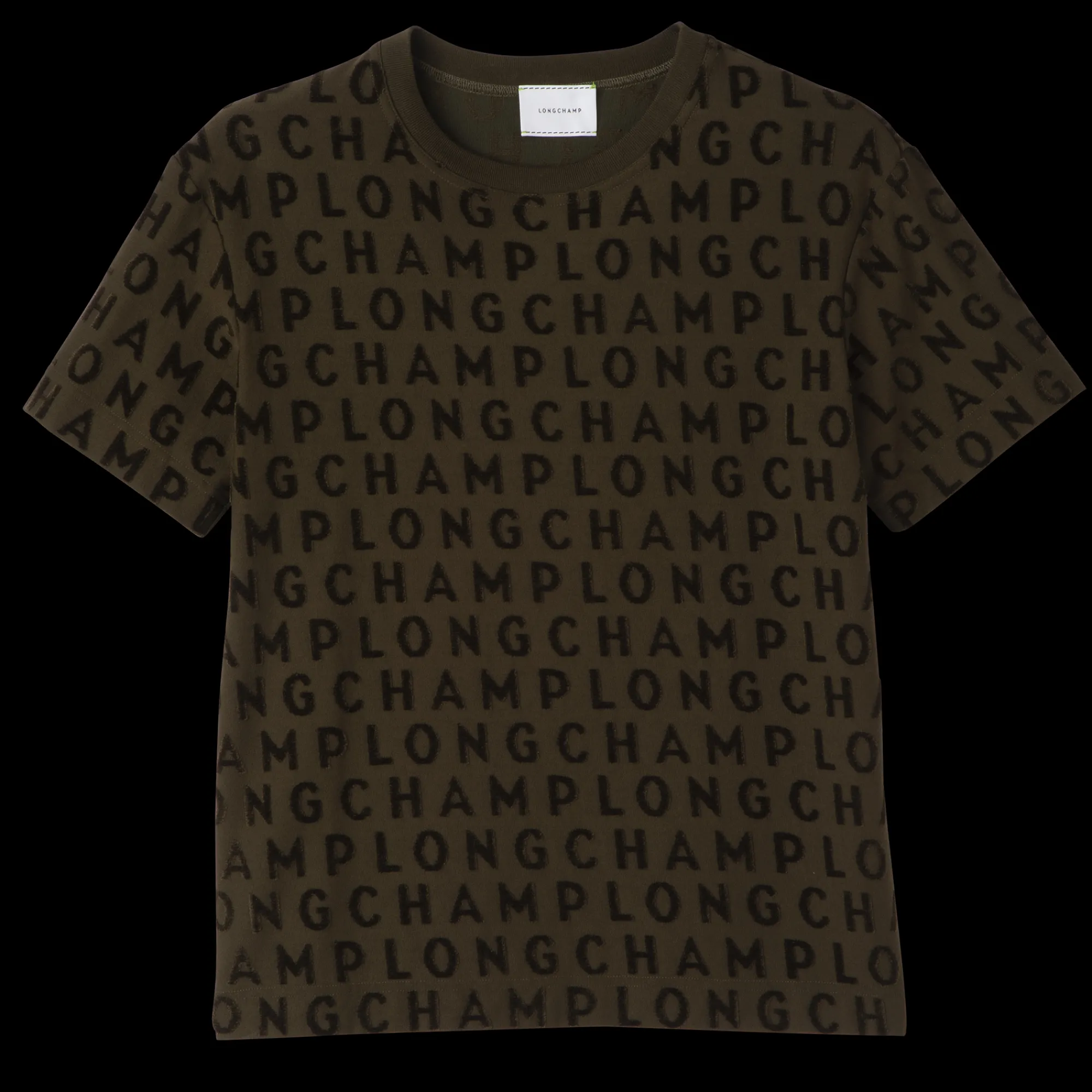 Online Longchamp T-shirt Ample Signature Kaki