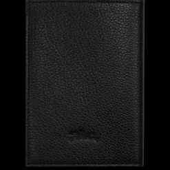 Discount Longchamp Étui Passeport Le Foulonné Noir