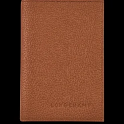 Longchamp Étui Passeport Le Foulonné Caramel