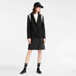 Online Longchamp Veste Droite Noir