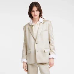 Longchamp Veste Oversize Ecru