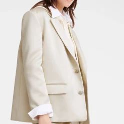 Longchamp Veste Oversize Ecru