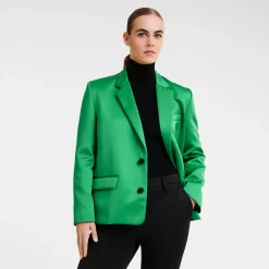 Longchamp Veste Oversize Vert